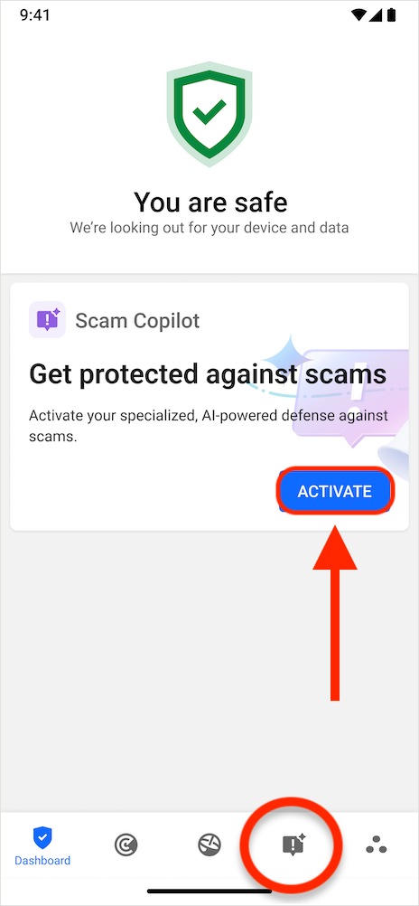 configurar Scam Copilot no Android